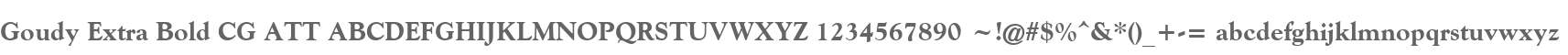 Goudy Extra Bold CG ATT