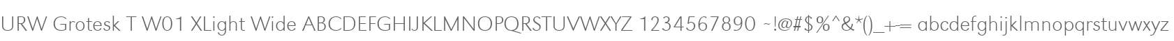 URW Grotesk T W01 XLight Wide