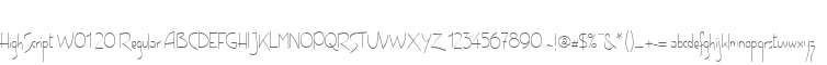 HighScript W01 20 Regular