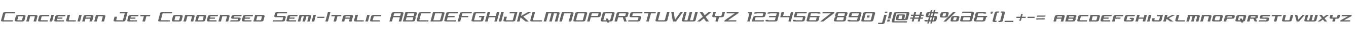 Concielian Jet Condensed Semi-Italic