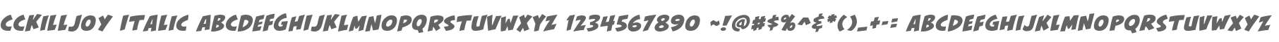 CCKillJoy Italic