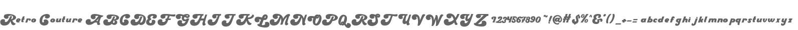 Retro Couture
