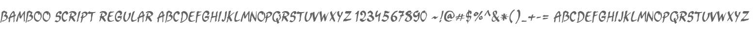 Bamboo Script Regular
