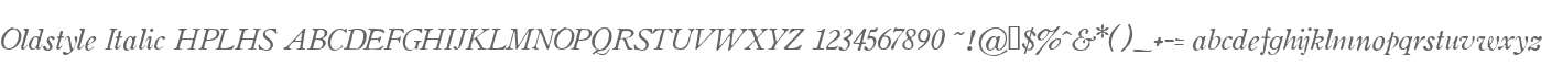 Oldstyle Italic HPLHS