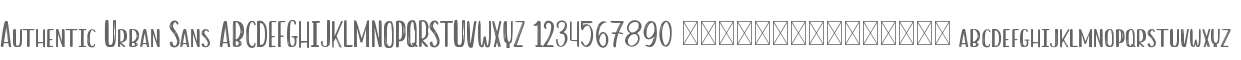 Authentic Urban Sans