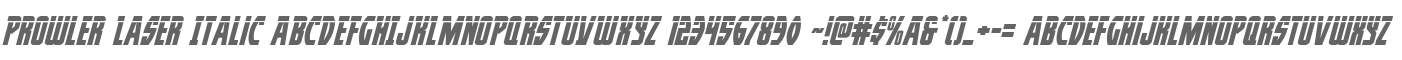 Prowler Laser Italic
