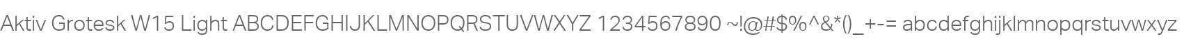 Aktiv Grotesk W15 Light