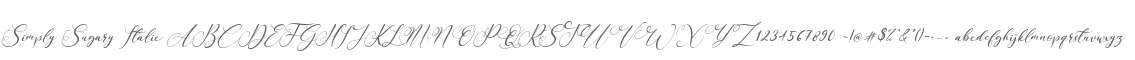 Simply Sugary Italic