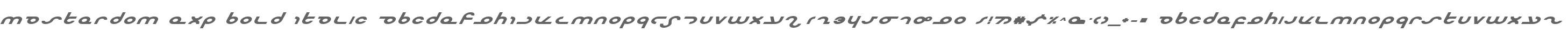 Masterdom Exp Bold Italic