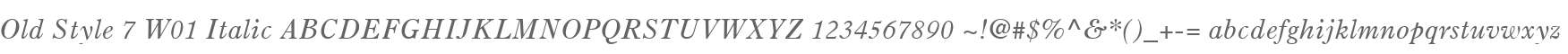 Old Style 7 W01 Italic