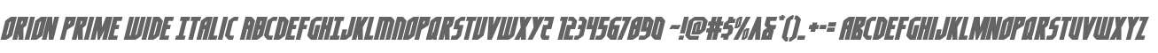 Orion Prime Wide Italic