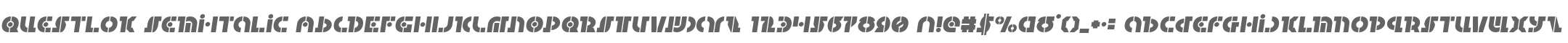 Questlok Semi-Italic