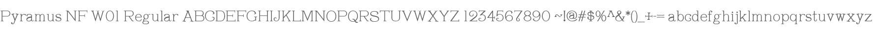 Pyramus NF W01 Regular