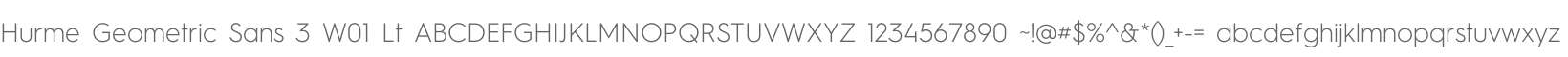 Hurme Geometric Sans 3 W01 Lt