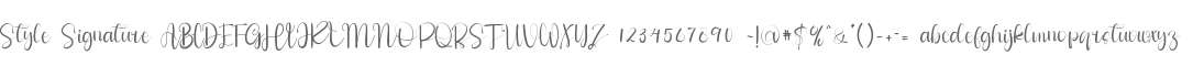 Style Signature