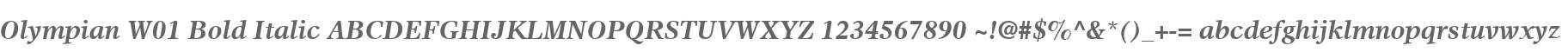 Olympian W01 Bold Italic
