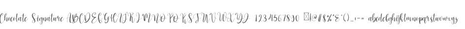 Chocolate Signature