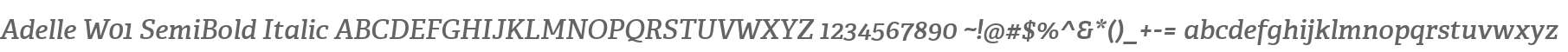 Adelle W01 SemiBold Italic