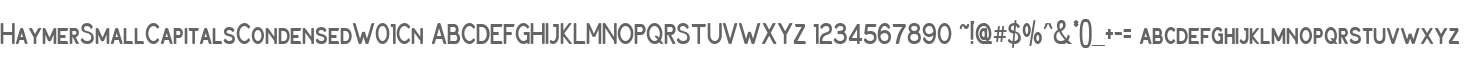 HaymerSmallCapitalsCondensedW01Cn