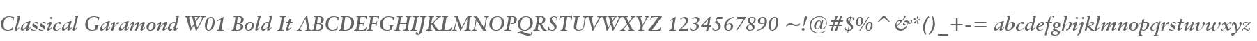 Classical Garamond W01 Bold It