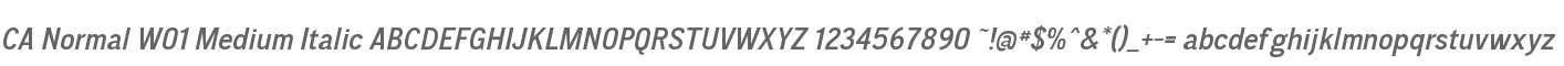 CA Normal W01 Medium Italic