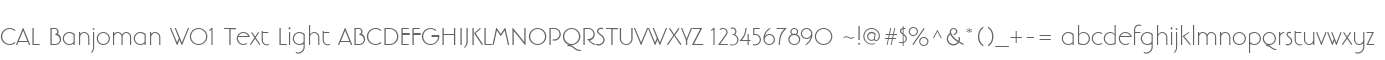 CAL Banjoman W01 Text Light