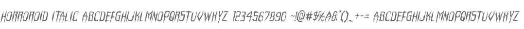 Horroroid Italic