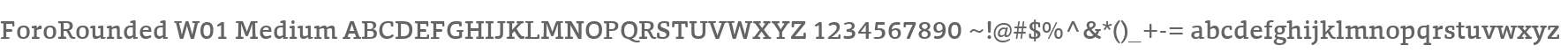 ForoRounded W01 Medium