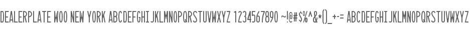 Dealerplate W00 New York