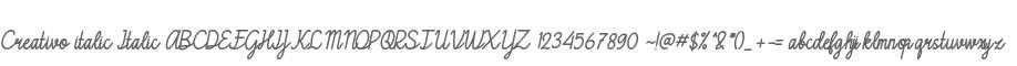 Creativo italic