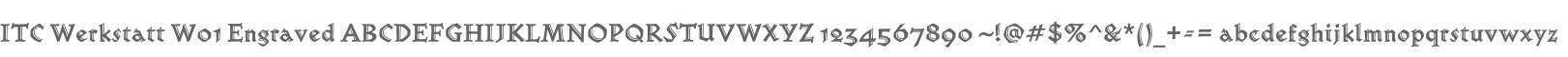 ITC Werkstatt W01 Engraved