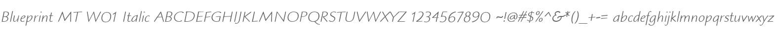 Blueprint MT W01 Italic