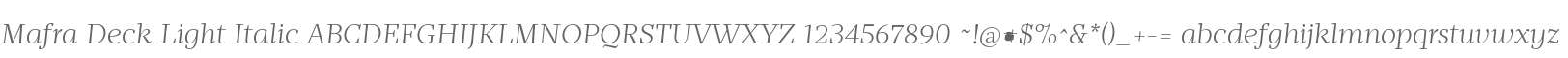 Mafra Deck Light Italic