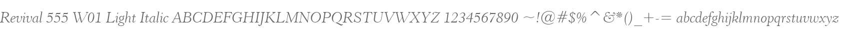 Revival 555 W01 Light Italic