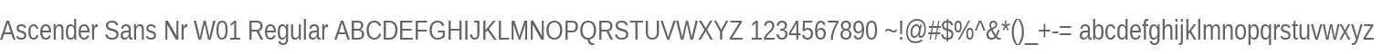 Ascender Sans Nr W01 Regular