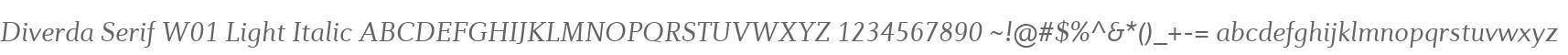 Diverda Serif W01 Light Italic