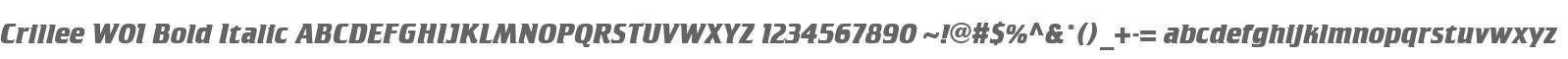 Crillee W01 Bold Italic