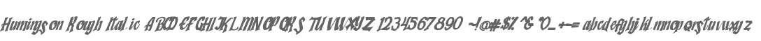 Humingson Rough Italic