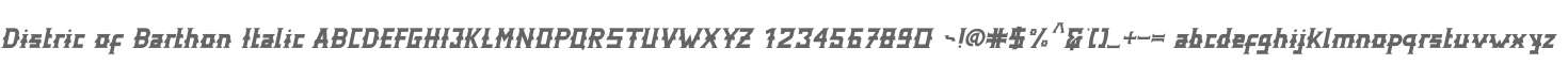 Distric of Barthon Italic