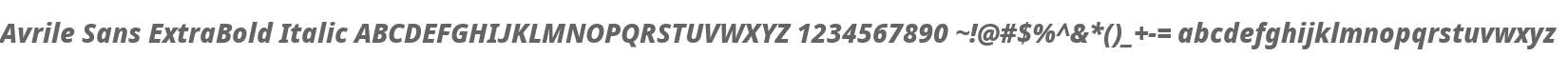 Avrile Sans ExtraBold