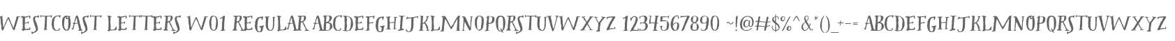 Westcoast Letters W01 Regular
