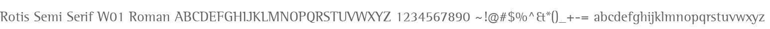 Rotis Semi Serif W01 Roman