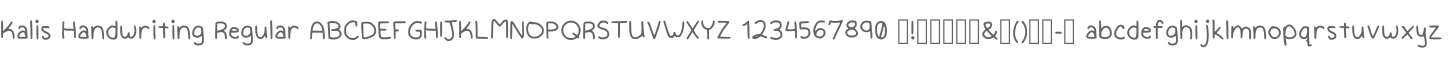 Kalis Handwriting Regular