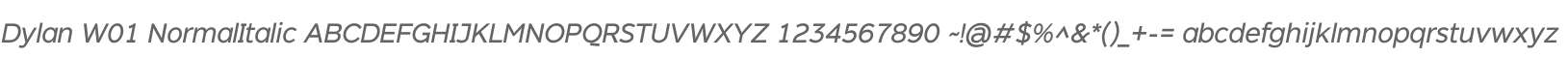 Dylan W01 NormalItalic
