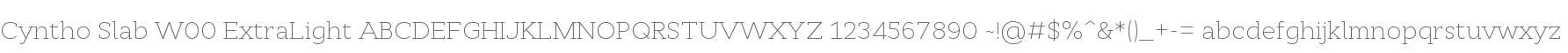 Cyntho Slab W00 ExtraLight