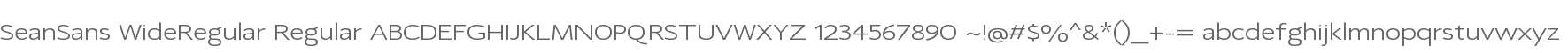 SeanSans WideRegular Regular