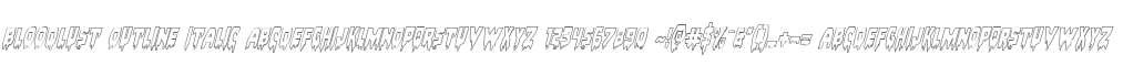 Bloodlust Outline Italic