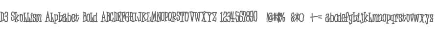 D3 Skullism Alphabet Bold