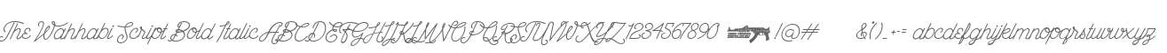 The Wahhabi Script Bold Italic