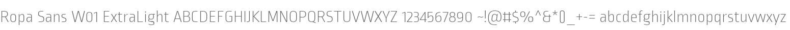 Ropa Sans W01 ExtraLight